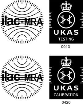 UKAS Testing and Calibration Logos